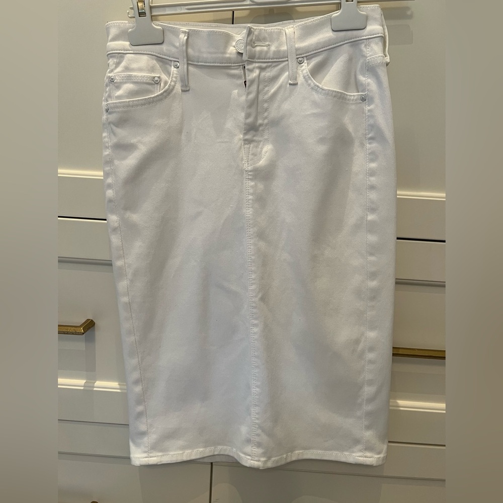 MOTHER denim white pencil skirt, size 26